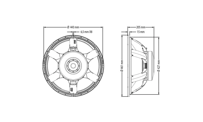 Musiaudio | Alto-falante 18 Polegadas 1200W RMS 8 Ohms - ATK