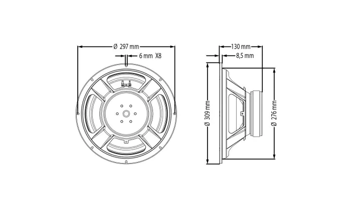 Musiaudio | Alto-falante 12 polegadas 250W RMS 8 Ohms ATK WF300