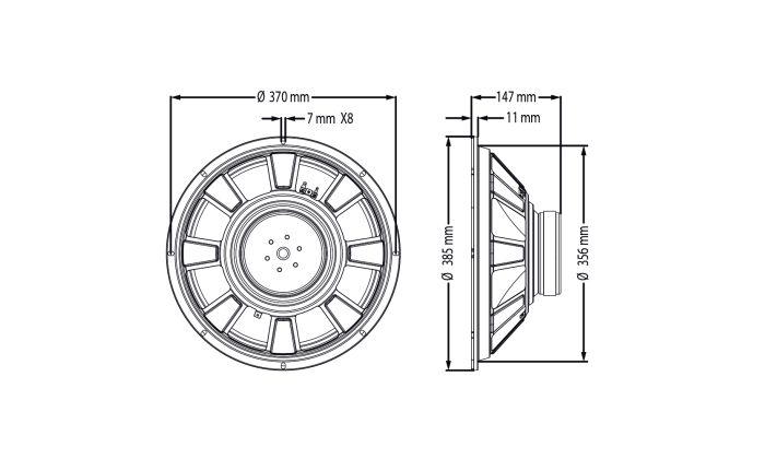 Musiaudio | Alto-falante 15 Polegadas 250W RMS 8 Ohms - ATK WF380