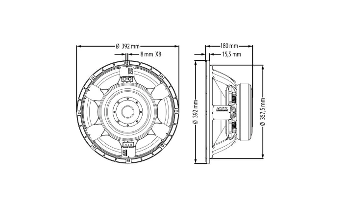 Musiaudio | Alto-falante 15 Polegadas 1000W RMS 8 Ohms - ATK WF380