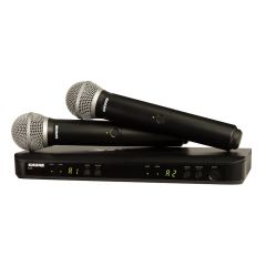 Microfone Shure BLX288BR/PG58-M15 Duplo Sem Fio