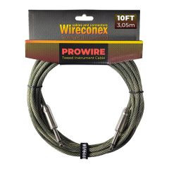 Cabo para Instrumento Wireconex Pro Wire WCI-GG-S P10 x P10 Tweed Dourado e Verde - 10 ft / 3,05 m