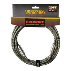 Cabo para Instrumento Wireconex Pro Wire WCI-GG P10 x P10 Tweed Dourado e Verde - 20 ft / 6,10 m