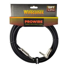 Cabo para Instrumento Wireconex Pro Wire WCIC-BK Cachimbo x P10 Tweed Preto- 15 ft / 4,57 m