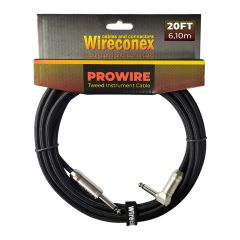 Cabo para Instrumento Wireconex Pro Wire WCIC-BK Cachimbo x P10 Tweed Preto- 20 ft / 6,10 m