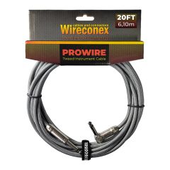 Cabo para Instrumento Wireconex Pro Wire WCIC-SV Cachimbo x P10 Tweed Prata - 20 ft / 6,10 m