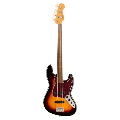 Baixo Squier Classic Vibe '60s Jazz Bass® Fretless, Laurel Fingerboard, 3-Color Sunburst