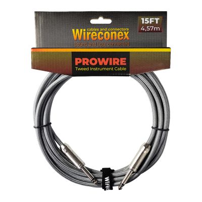 Cabo para Instrumento Wireconex Pro Wire WCI-SV P10 x P10 Tweed Prata - 15 ft / 4,57 m