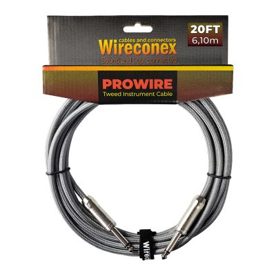 Cabo para Instrumento Wireconex Pro Wire WCI-SV P10 x P10 Tweed Prata - 20 ft / 6,10 m