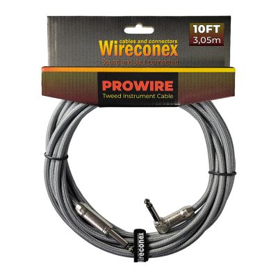 Cabo para Instrumento Wireconex Pro Wire WCIC-SV Cachimbo x P10 Tweed Prata - 10 ft / 3,05 m
